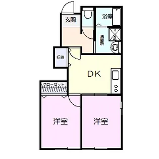 カ-サ・エトワ-ルA【1階】の間取り