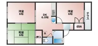 ル・シェール竜が岡【2階】の間取り