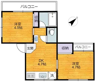 東京都品川区荏原4【マンション】の間取り