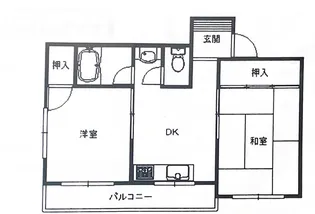 第6向和マンション【2階】の間取り