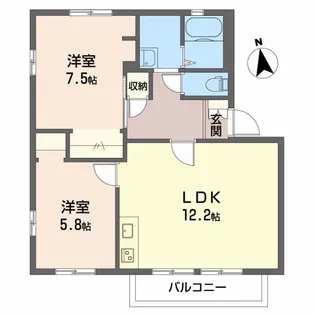 ファミール西日野 B【2階】の間取り