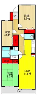 埼玉県戸田市上戸田3【マンション】の間取り