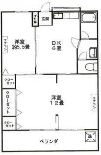 プリマヴェーラむつみ【1階】の間取り