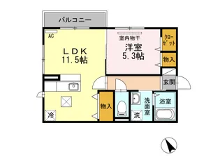 WIT CUBE AB【1階】の間取り
