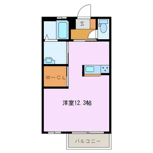 アールM.K B棟【1階】の間取り