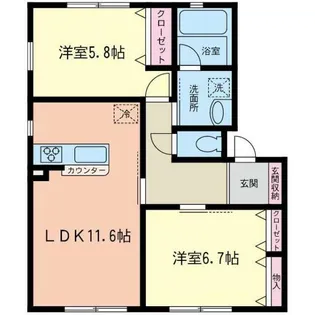 エスポワール湘南【2階】の間取り