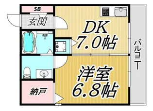 コスモハイツ【2階】の間取り