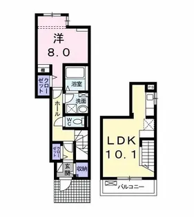 千葉県茂原市早野新田【アパート】の間取り