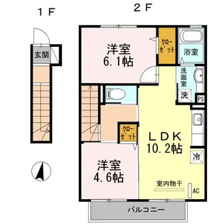 サンドハウス A棟【2階】の間取り