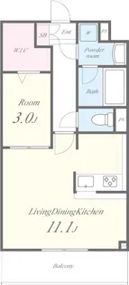 マルベリー千葉寺【3階】の間取り