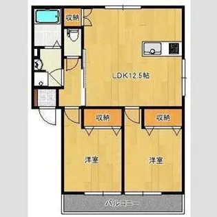クイーンハイツ G【2階】の間取り