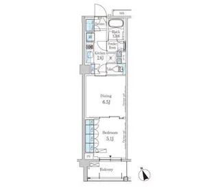 1Rの間取り画像