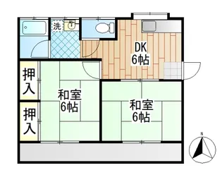 田島ハイツ【2階】の間取り