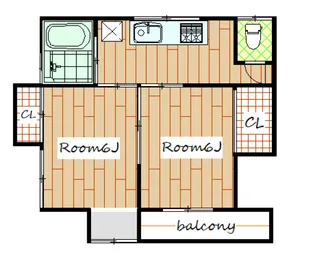 ハイツフレンド広瀬V【1階】の間取り