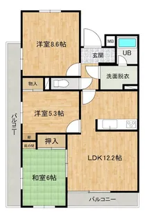 ソシア高月★平道匠小路★ペット可物件【3階】の間取り