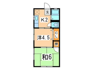 F&Uハイツ【2階】の間取り