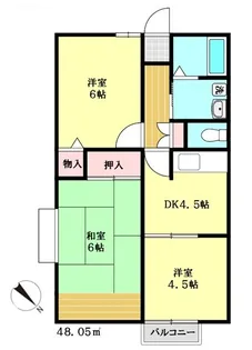 シティハイム狭山ヶ丘【2階】の間取り