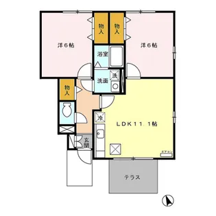 トップヒル泉II【1階】の間取り