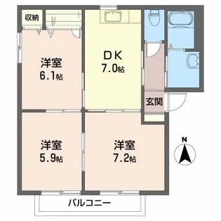 シャーメゾン藤木 A【1階】の間取り
