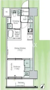 ONE ROOF RESIDENCE KIBA EAST【4階】の間取り