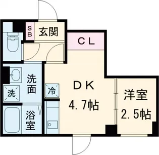 エクサム三軒茶屋IVの間取り