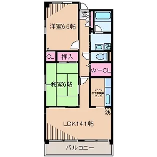 ヴェルエトアル【1階】の間取り