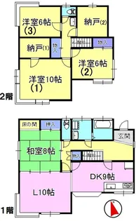 茨城県つくば市花畑3【一戸建】の間取り