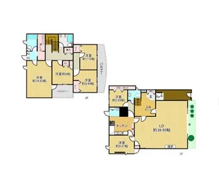 神奈川県横浜市中区矢口台【一戸建】の間取り