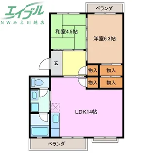 コーポ柳原【2階】の間取り