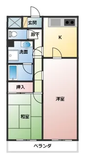 リエス愛甲石田【1階】の間取り