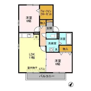 ウィルモア杢師【2階】の間取り
