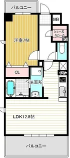 1LDKの間取り画像