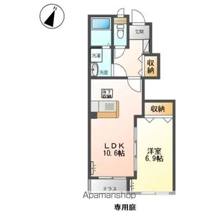 千葉県富里市七栄【アパート】の間取り