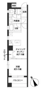 カスタリア新富町4【9階】の間取り