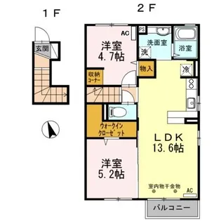 オーベル矢巾【2階】の間取り