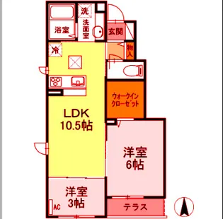 レビジュー洋光台【1階】の間取り