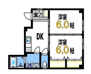 エオス竹屋【6階】の間取り