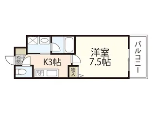 プラージュ村本【5階】の間取り