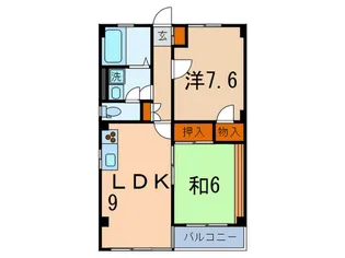 ヴィラ赤津【3階】の間取り