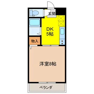 ルチェーレ愛野II【1階】の間取り