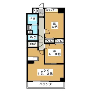 コウジーコート【7階】の間取り