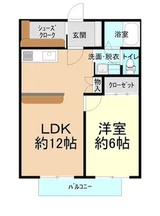 プレジール河本B【1階】の間取り