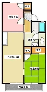 プレミールハイツ弐番館【1階】の間取り