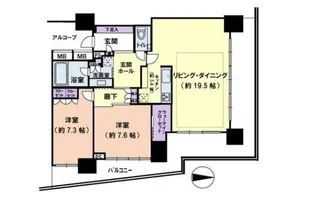 神奈川県川崎市幸区中幸町3【マンション】の間取り
