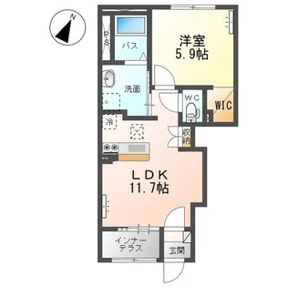 新潟県新潟市秋葉区荻島1【アパート】の間取り