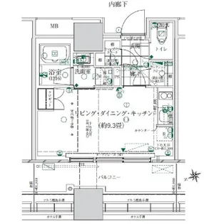 東京都港区海岸2【マンション】の間取り