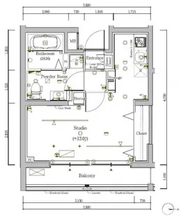 スカイコートグレース中野哲学堂【1階】の間取り