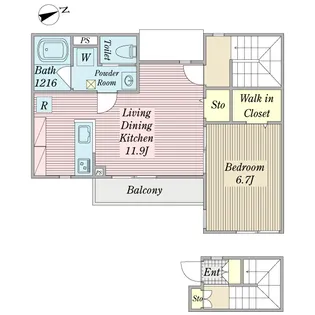 モンテ・エス【2階】の間取り