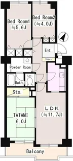 立川サニーコート【4階】の間取り