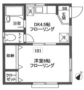 メゾン神楽坂【1階】の間取り